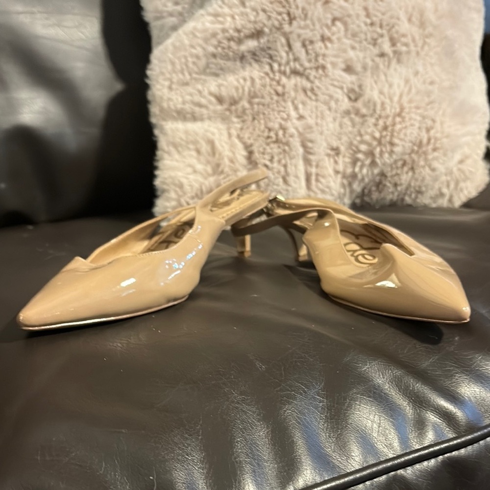 Sam Edelman Tan Kitten Heel Mules